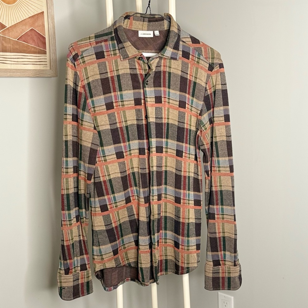 J.Lindeberg Multicolor Plaid Casual Shirt